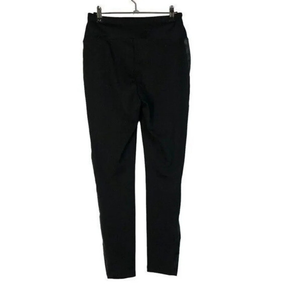 Apt 9 Black High Rise Faux Leather Side Panel Pull On Leggings S - Picture 2 of 4